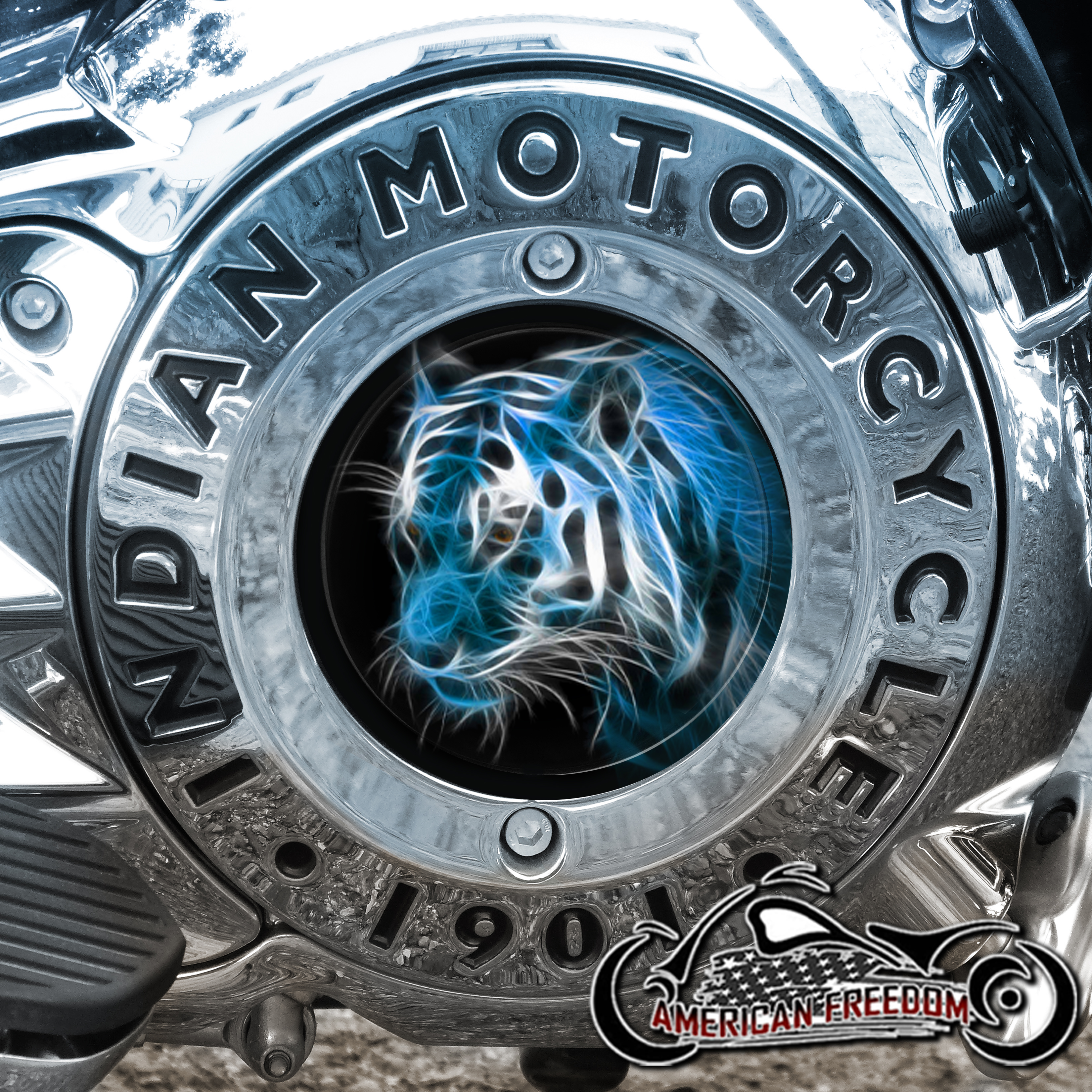 Indian Motorcycles Thunder Stroke Derby Insert - Blue Tiger